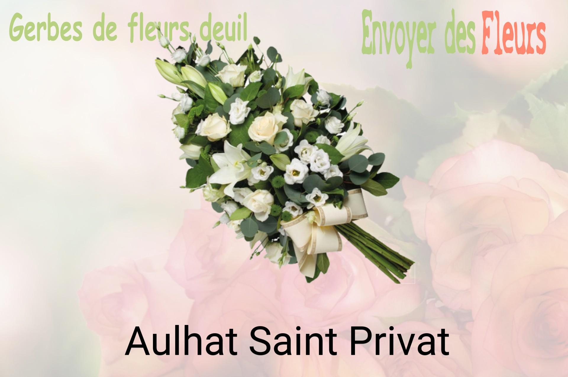 Gerbe de fleurs de deuil livrée à Aulhat-Saint-Privat